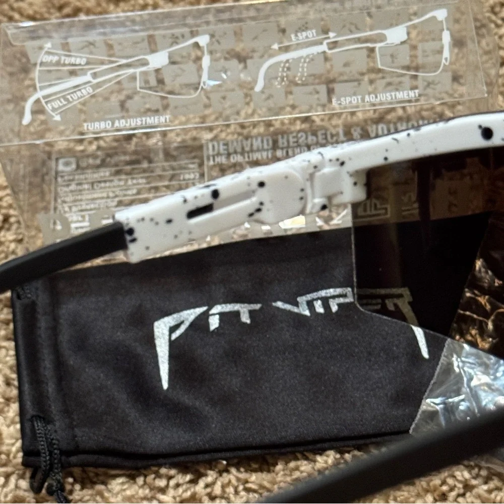 NWT Pit Viper Polarized Sunglasses White/Black Splatter – Brand New with Extras - Picture 5 of 8